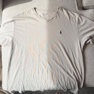 Polo by Ralph Lauren Men's Beige V-Neck Tee